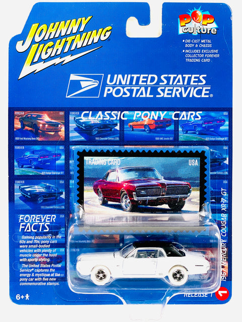 Johnny Lightning Pop Culture United States Postal Service Trading Card 1967 Mercury Cougar XR-7 GT Chase