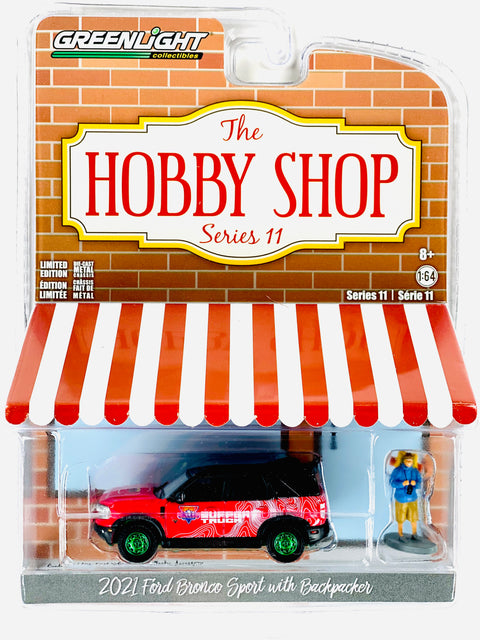 Greenlight the Hobby Shop  2021 Ford Bronco Sport with Backpacker Chase - Damaged