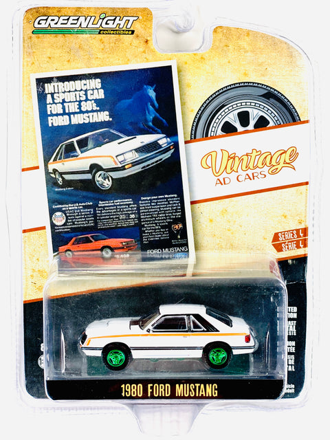 Greenlight Vintage AD Cars 1980 Ford Mustang Chase - Damaged Blister