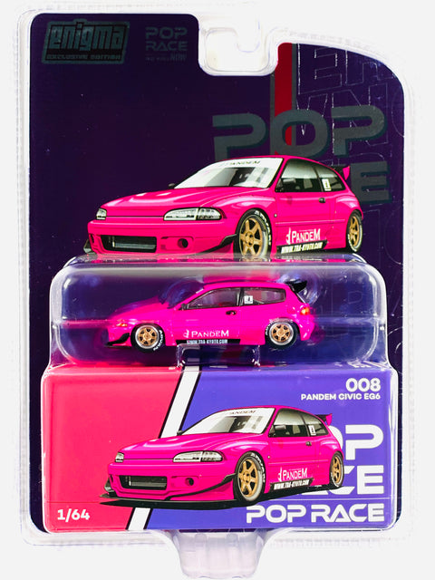 Pop Race Enigma Exclusive Pandem Civic EG6 Pink #008