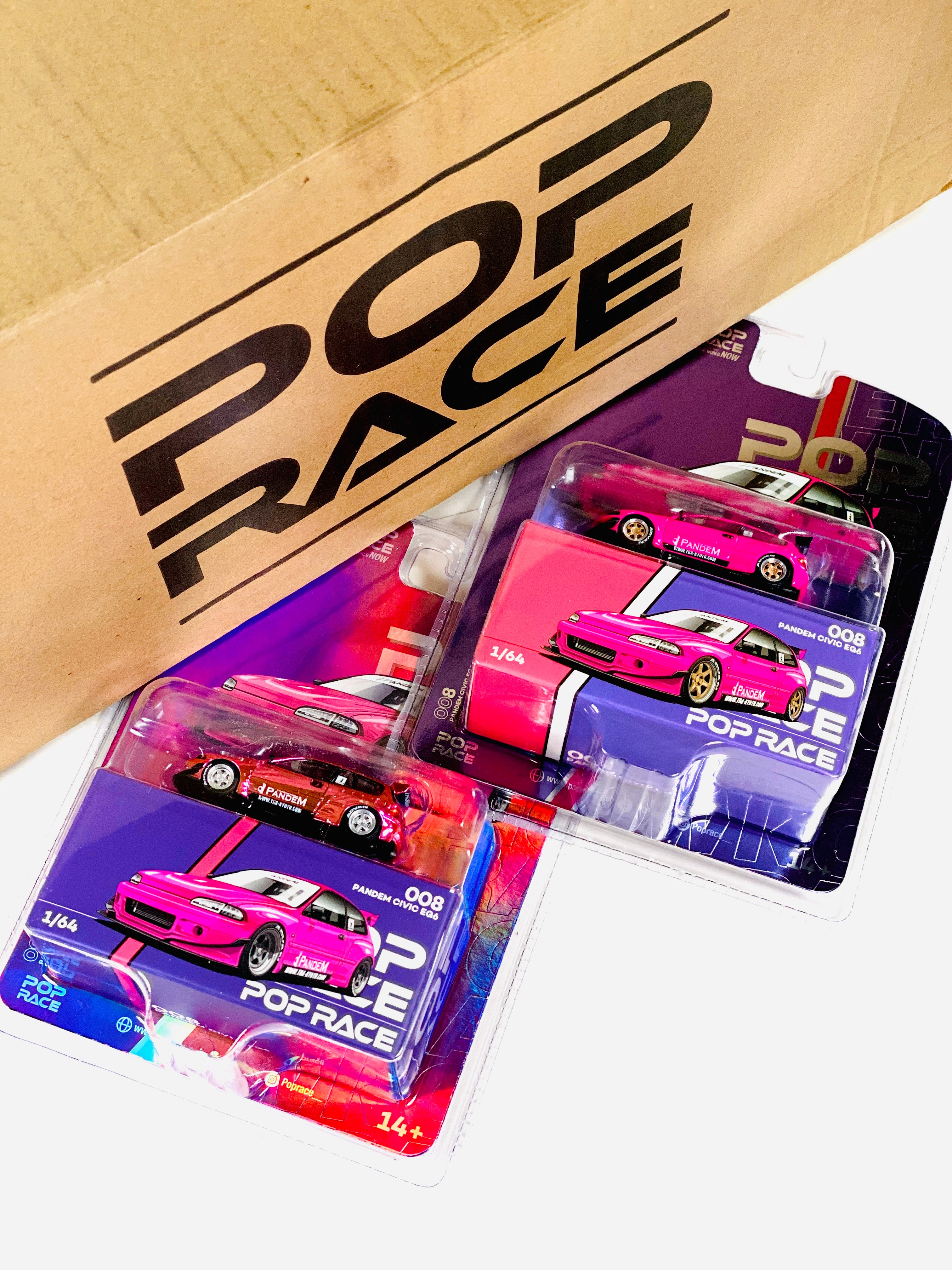 Pop Race Enigma Exclusive Pandem Civic EG6 Pink #008 (12ct