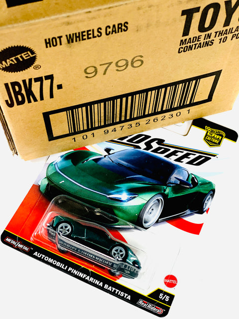 Hot Wheels 2025 Car Culture Euro Speed Automobilia Pininfarina Battista Factory Sealed Solid Pack (10 Cars)