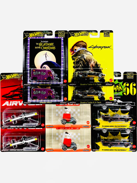 Hot Wheels 2025 Pop Culture Factory Sealed Case M (10 Cars)
