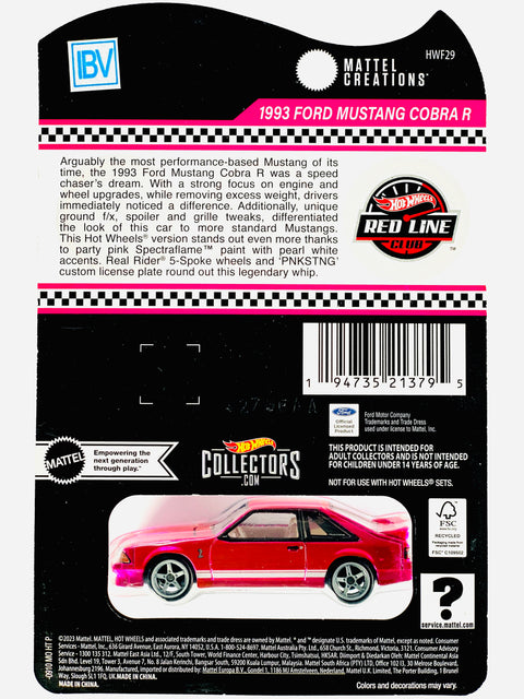 Hot Wheels 2024 RLC 1993 Ford Mustang Cobra R IBV/Sample