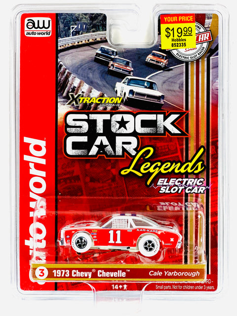 Auto World X Traction Ultra G Stock Car Legends Electric Slot Car 1973 Chevy Chevelle Chase - Damaged Blister (Copy)
