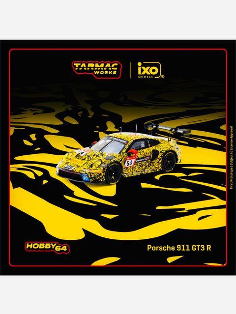 Tarmac Works Hobby 64 Factory Sealed Porsche 911 GT3 R Nürburgring 24h 2023 Yellow