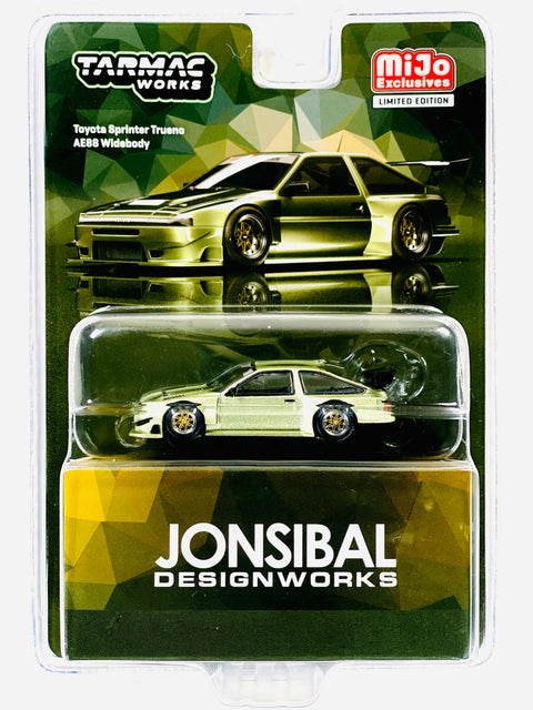 Tarmac Works Mijo Exclusive Toyota Sprinter Trueno AE86 Widebody Green JONSIBAL Designworks