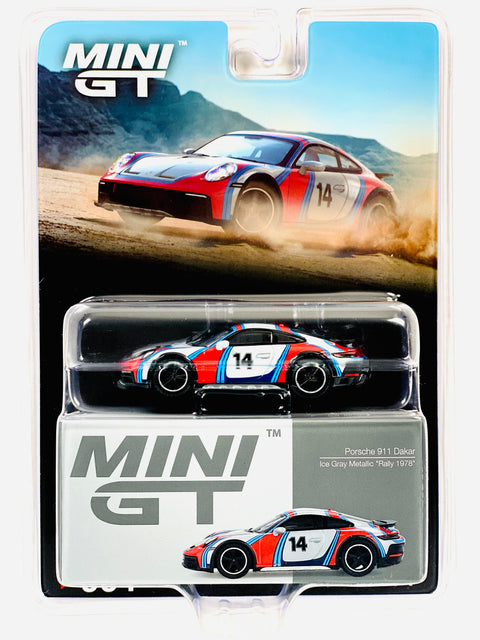 Mini GT Mijo Exclusive Porsche 911 Dakar “Rally 1974” Ice Grey Metallic #964
