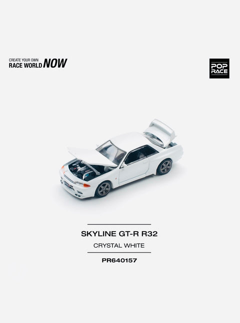 Pop Race Nissan Skyline GTR R32 Crystal White #157