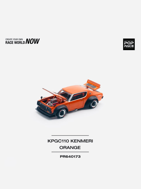 Pop Race Nissan Skyline Gt-R V8 Drift Kenmeri Orange #173