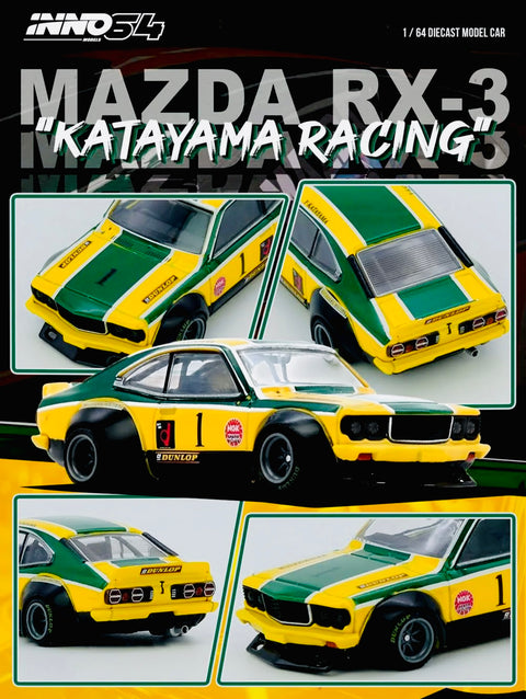 Inno64 Factory Sealed Mazda Savanna RX3 "Katayama Racing" Livery