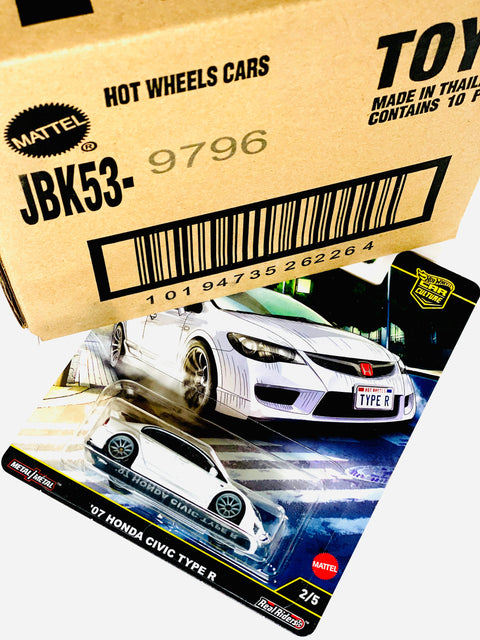 Hot Wheels 2025 Car Culture '07 Honda Civic Type R Factory Sealed Solid Pack (10 Cars)