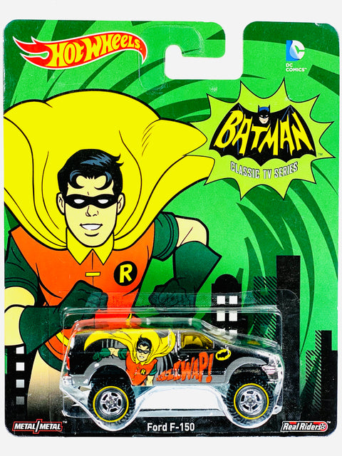 Hot Wheels 2014 Pop Culture DC Comics Batman TV Series Robin Ford F-150 - Damaged Card