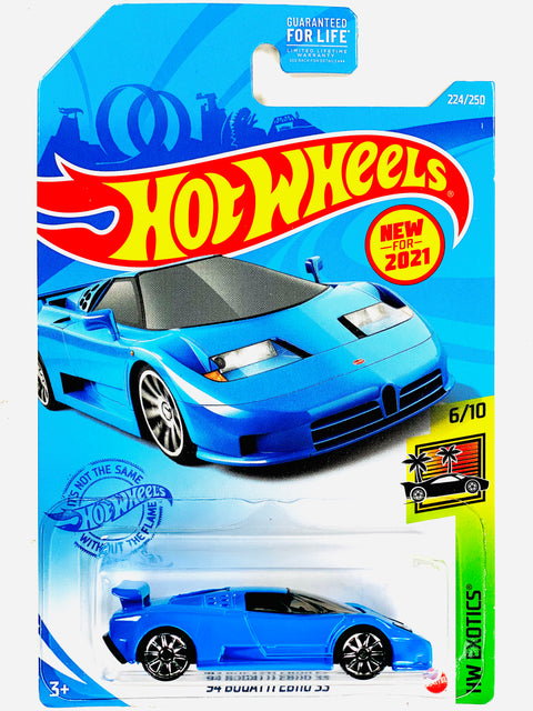 Hot Wheels 2021 HW Exotics '94 Bugatti EB110 SS Blue - Soft Corners