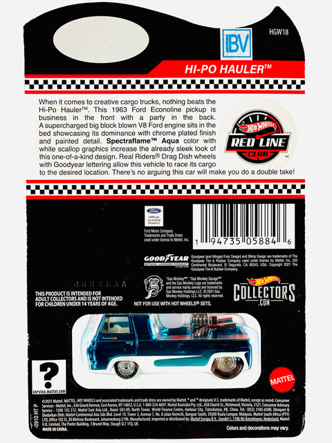 Hot Wheels 2022 RLC Gas Monkey Hi-Po Hauler Blue IBV/Sample