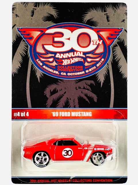 Hot Wheels 2016 30th Annual Collectors Convention Los Angeles, CA '69 Ford Mustang IBV/Sample - Damaged Card