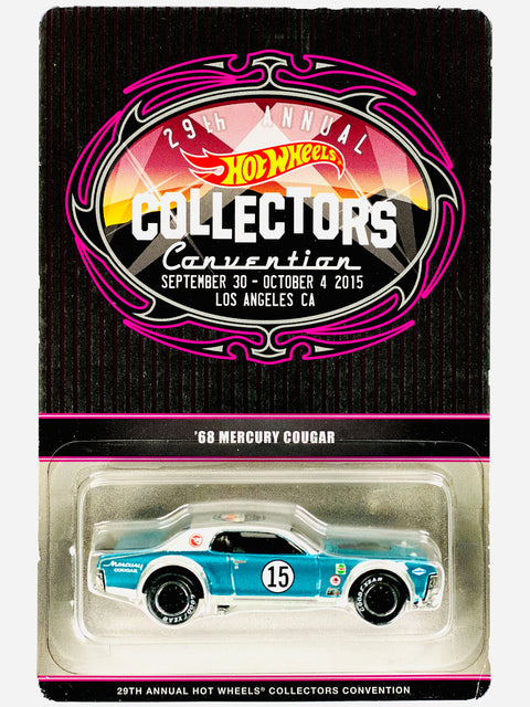 Hot Wheels 2015 29th Annual Collectors Convention Los Angeles, CA '68 Mercury Cougar Sample - Damaged Card