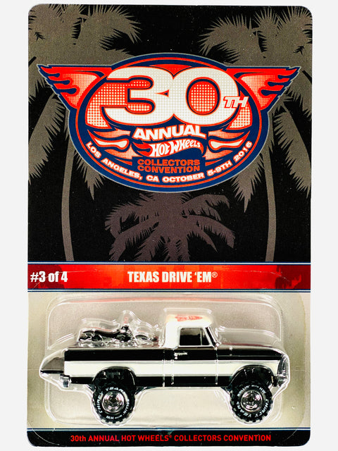 Hot Wheels 2016 30th Annual Collectors Convention Los Angeles, CA Texas Drive 'EM IBV/Sample