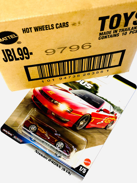 Hot Wheels 2025 Fast & Furious Nissan 240SX (S14) Factory Sealed Solid Pack (10 Cars)