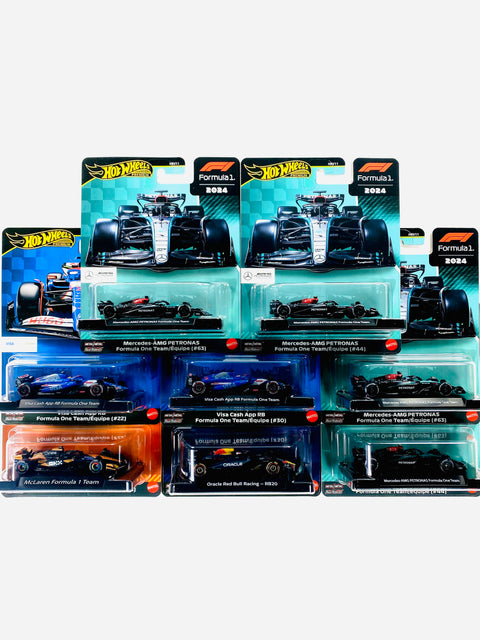 Hot Wheels 2025 Formula 1 F1 Race Team Factory Sealed Case H (8 Cars)