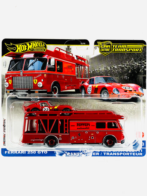 Hot Wheels 2025 Team Transport Case H Ferrari 250 GTO & Fiat 642 RN2 Bartoletti #83