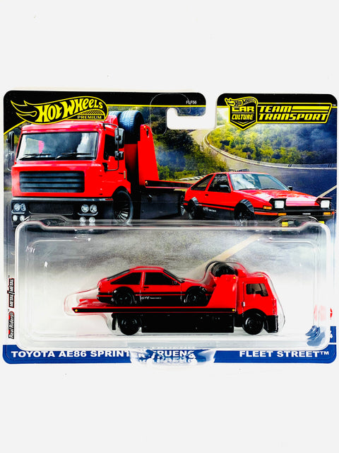 Hot Wheels 2025 Team Transport Case H Toyota AE86 Sprinter Trueno & Fleet Street #84