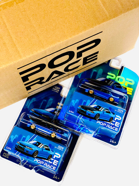 Pop Race Enigma Exclusive Nissan Skyline R32 Bayside Blue #009 (12ct, One Chase Included)