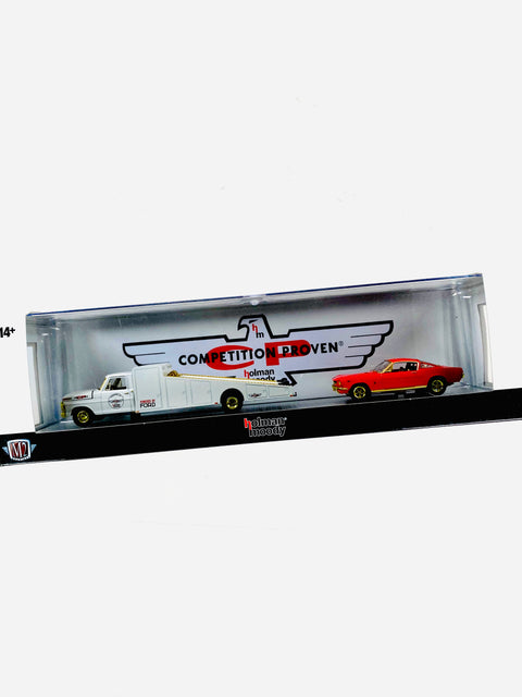 M2 Machines Auto Haulers Competition Proven 1969 Ford F-350 & 1965 Ford Mustang Fastback 2+2 Chase