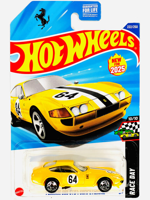 Hot Wheels 2025 Race Day Ferrari 265 GTB4 Competizione Yellow - Soft Corners