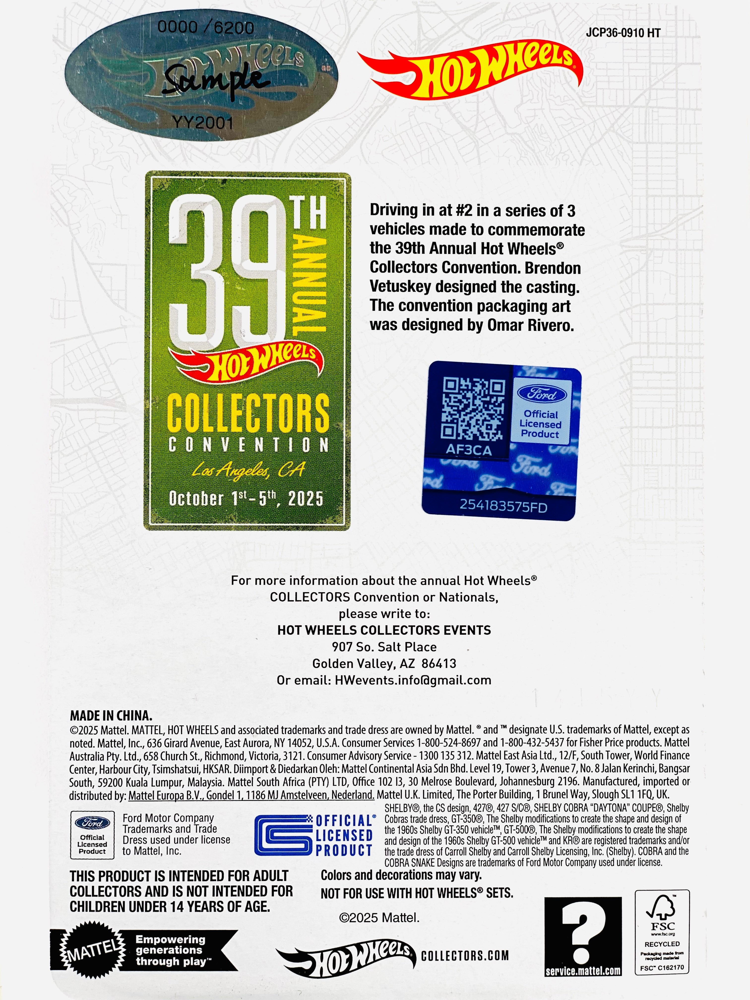 Hot Wheels 2025 39th Annual Collectors Convention Los Angeles, CA