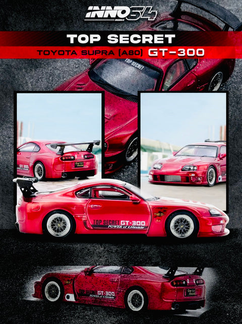 Inno64 Factory Sealed Toyota Supra (A80) "Top Secret" Red
