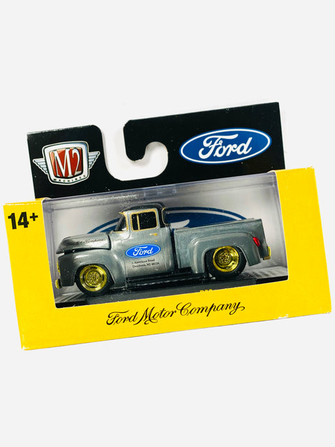M2 Machines Auto-thentics Ground Pounders 1956 Ford F-100 Raw Chase - Damaged Box