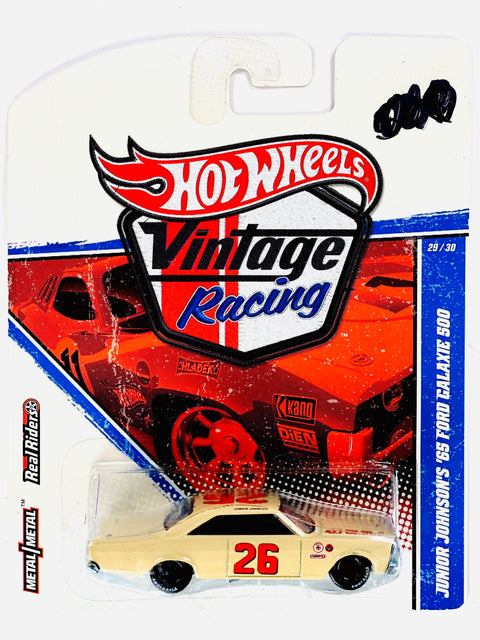 Hot Wheels 2010 Real Riders Vintage Racing Junior Johnson's '65 Ford Galaxie 500 - Damaged Card