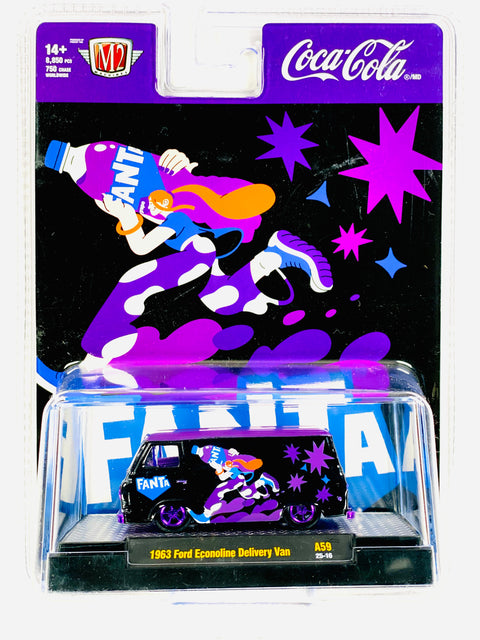 M2 Machines Coca Cola Fanta 1963 Ford Econoline Delivery Van Chase - Damaged Blister