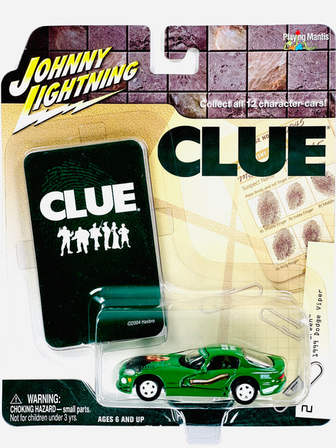 Johnny Lightning Pop Culture Clue Mr.Green 1999 Dodge Viper Chase