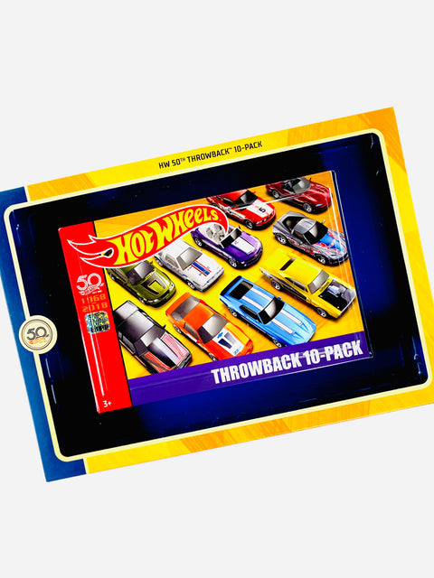 Hot Wheels 2018 50th Anniversary Throwback 10-Pack Factory Sealed Box Set