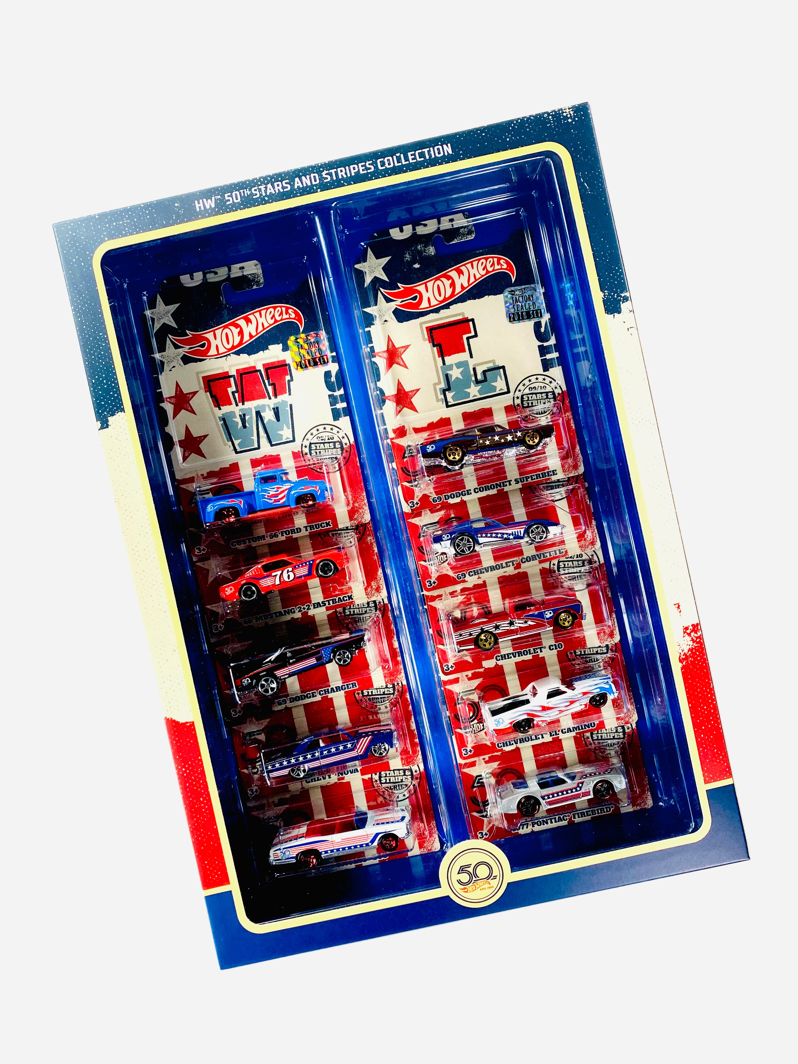 Hot Wheels 2018 50th Anniversary Stars & Stripes Collection