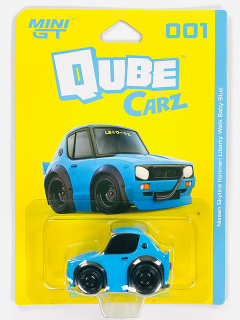 Mini GT QubeCarz Series 1 Liberty Walk Nissan Skyline Kenmeri Liberty Walk Baby Blue #001