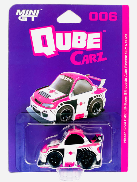 Mini GT QubeCarz Series 1 Liberty Walk Nissan LB-Super Silhouette S15 Silvia Auto Finesse SEMA 2023 #006