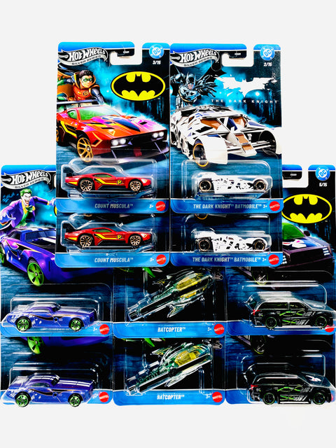 Hot Wheels 2025 Batman Themed Batmobiles Factory Sealed Case S (10 Cars)