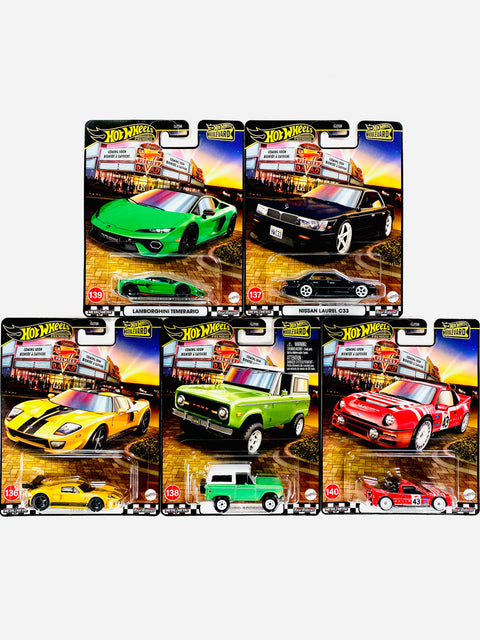 Hot Wheels 2025 Boulevard Case E (Set of 5 Cars)