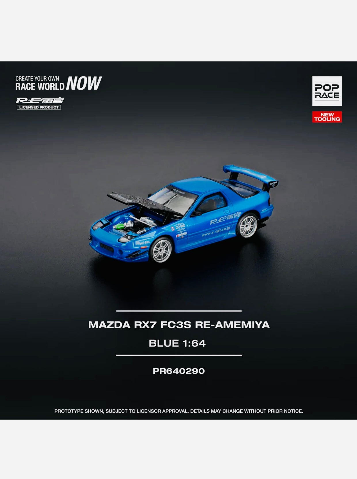 RE雨宮popMAZDA RX7 FC3S/RX8/RX7 FD3S 3台セット Pop Race Factory Sealed RX7 (FC3S) Re-Amemiya Blue #290 – Jcardiecast