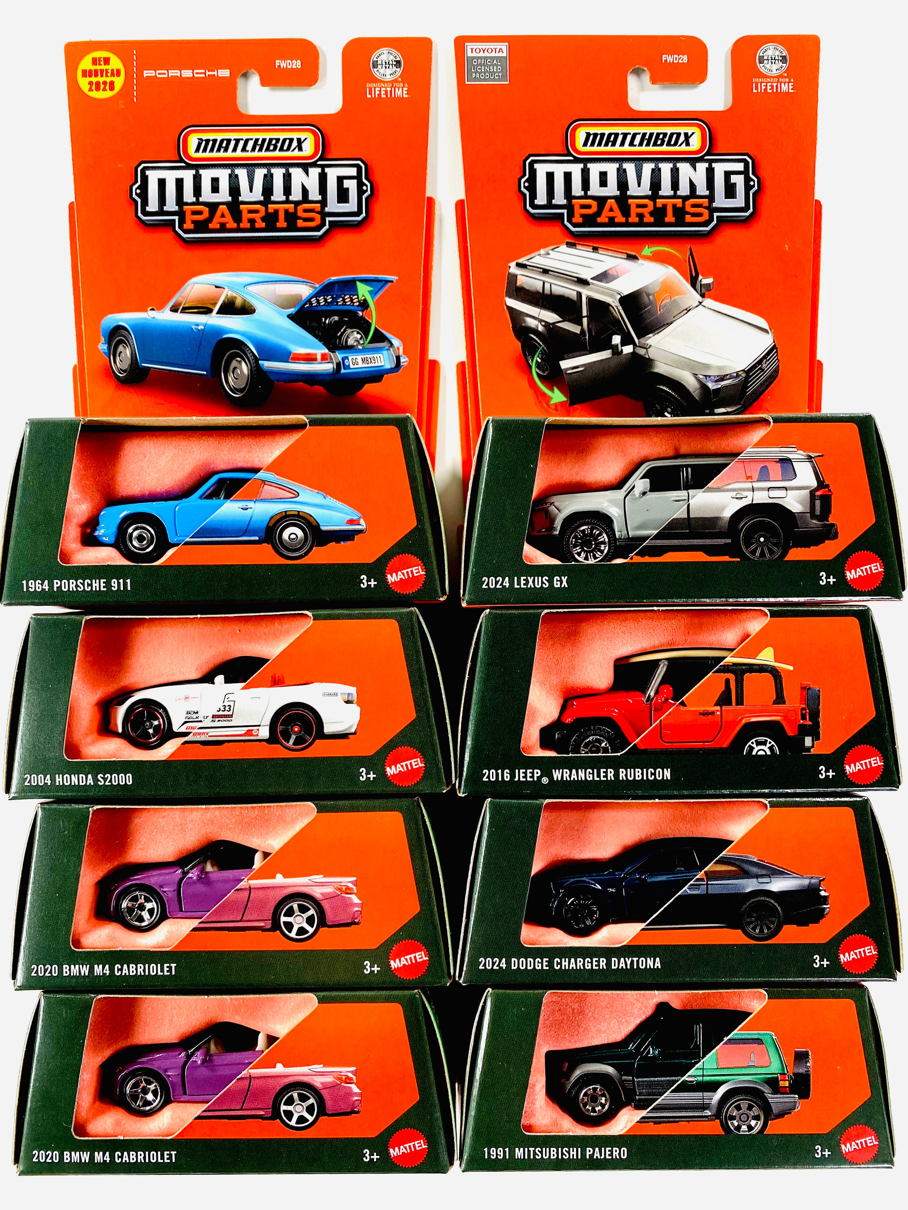 Matchbox 2026 Moving Parts Factory Sealed Case J (8 Cars