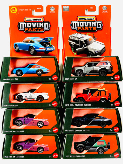 Matchbox 2026 Moving Parts Factory Sealed Case J (8 Cars)
