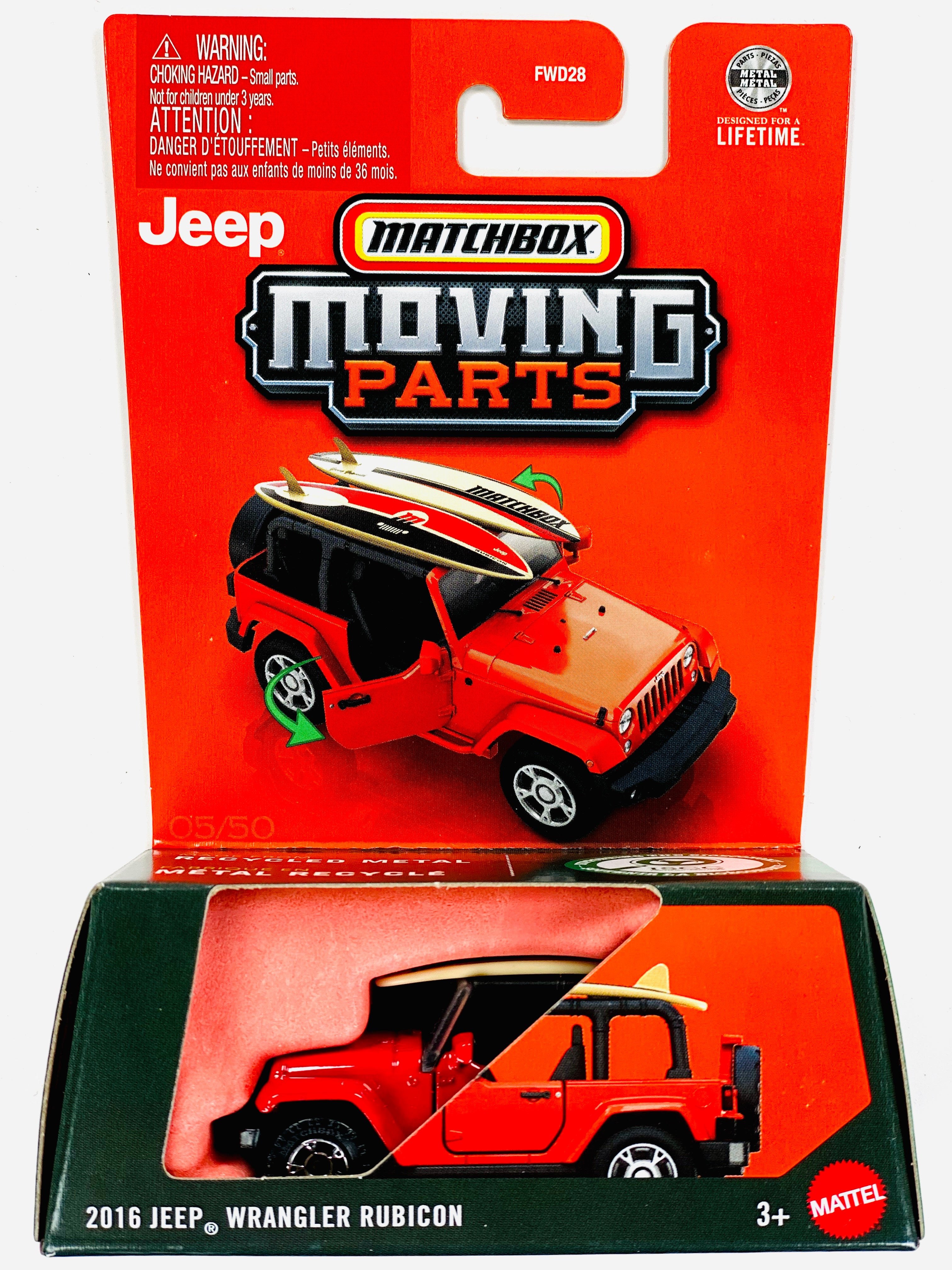 Matchbox 2026 Moving Parts Case J 2016 Jeep Wrangler Rubicon