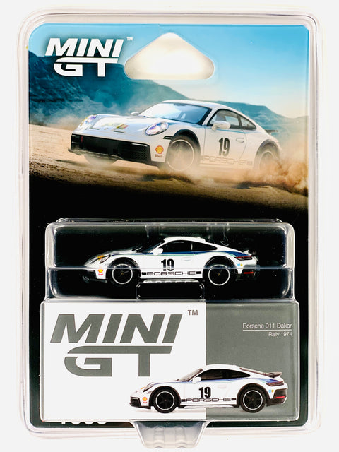 Mini GT Mijo Exclusive Porsche 911 Dakar Rally 1974 White #1009