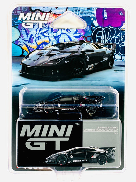 Mini GT Mijo Exclusive Lamborghini LB-Silhouette Works Murcielago GT Evo Black #1053