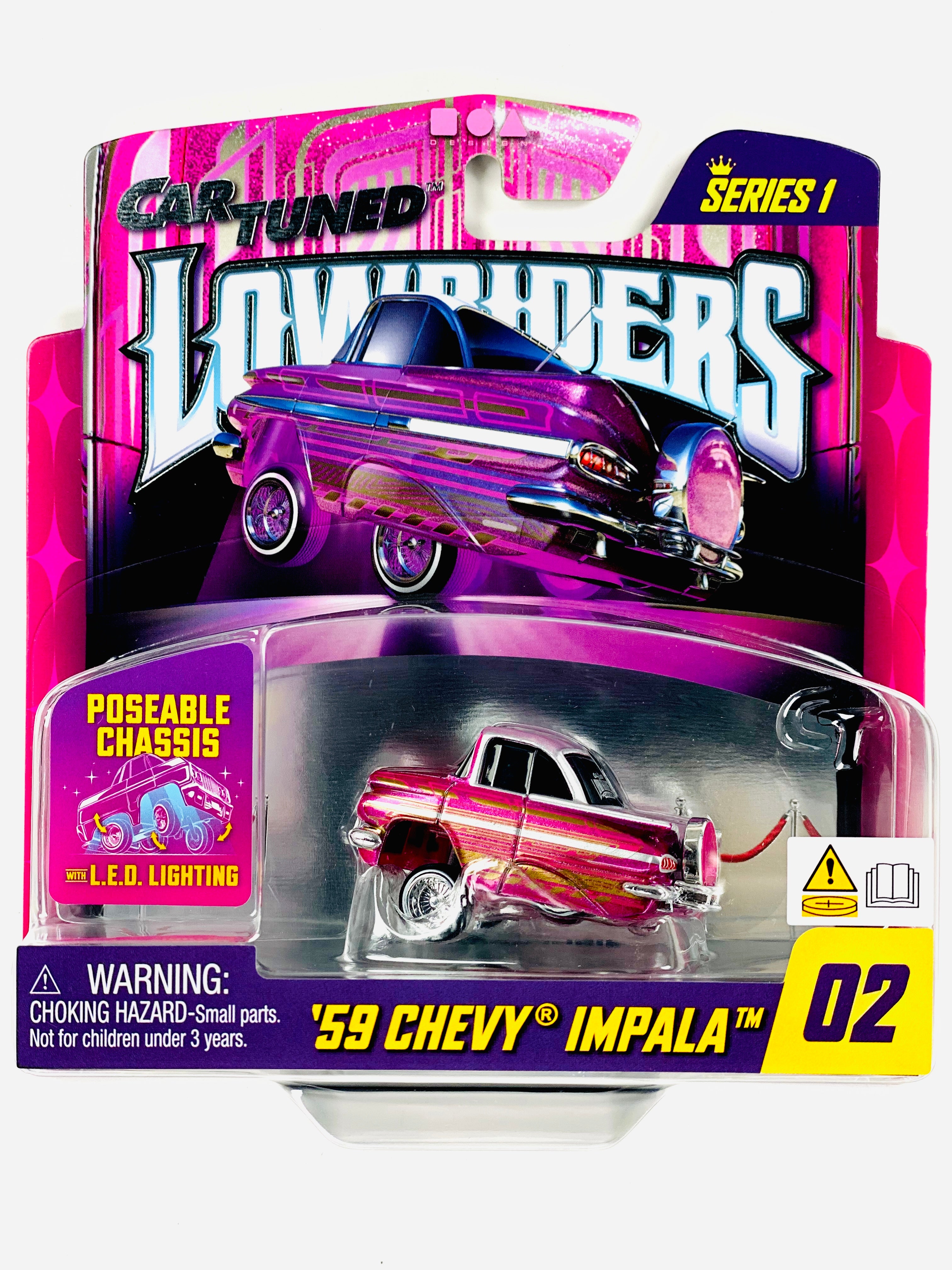 CarTuned Series 1 Lowriders Show Glow L.E.D. Light Up Chassis '59