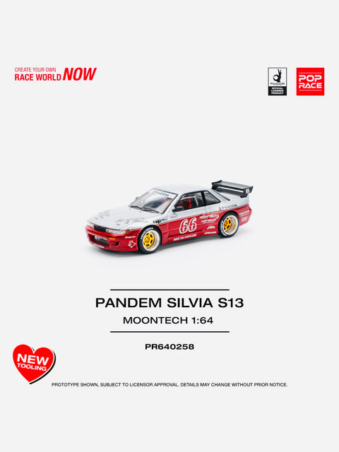 Pop Race Factory Sealed Panden Silvia S13 Moontech Red #258