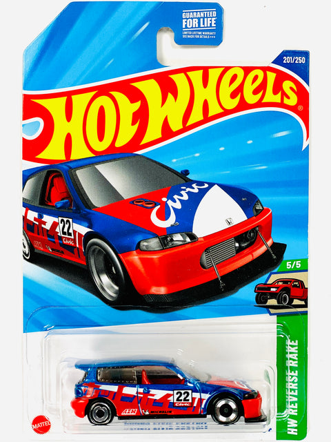Hot Wheels 2024 HW Reverse Rake Honda Civic Custom - Damaged Card